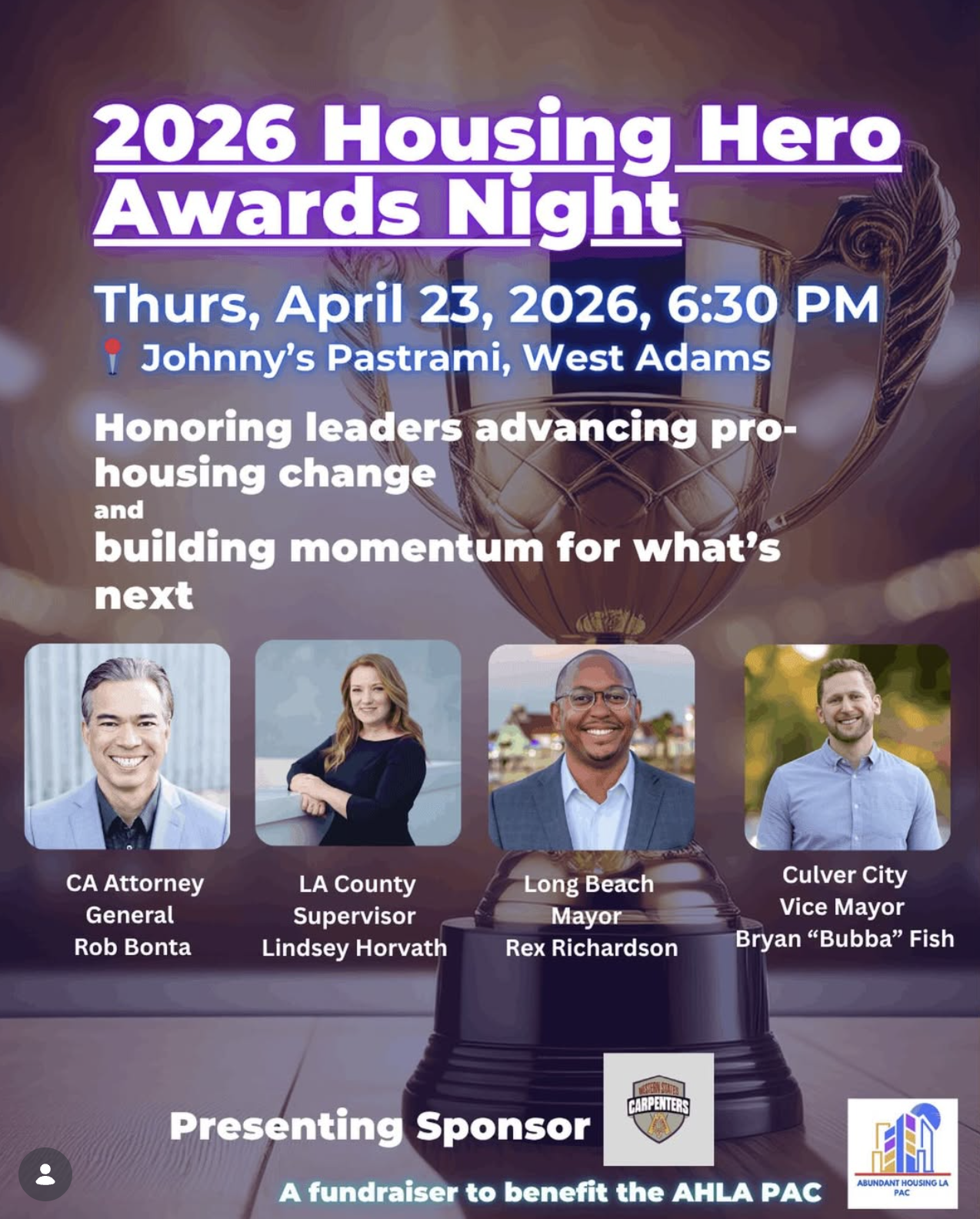 Join me tomorrow at the Housing Hero awards!