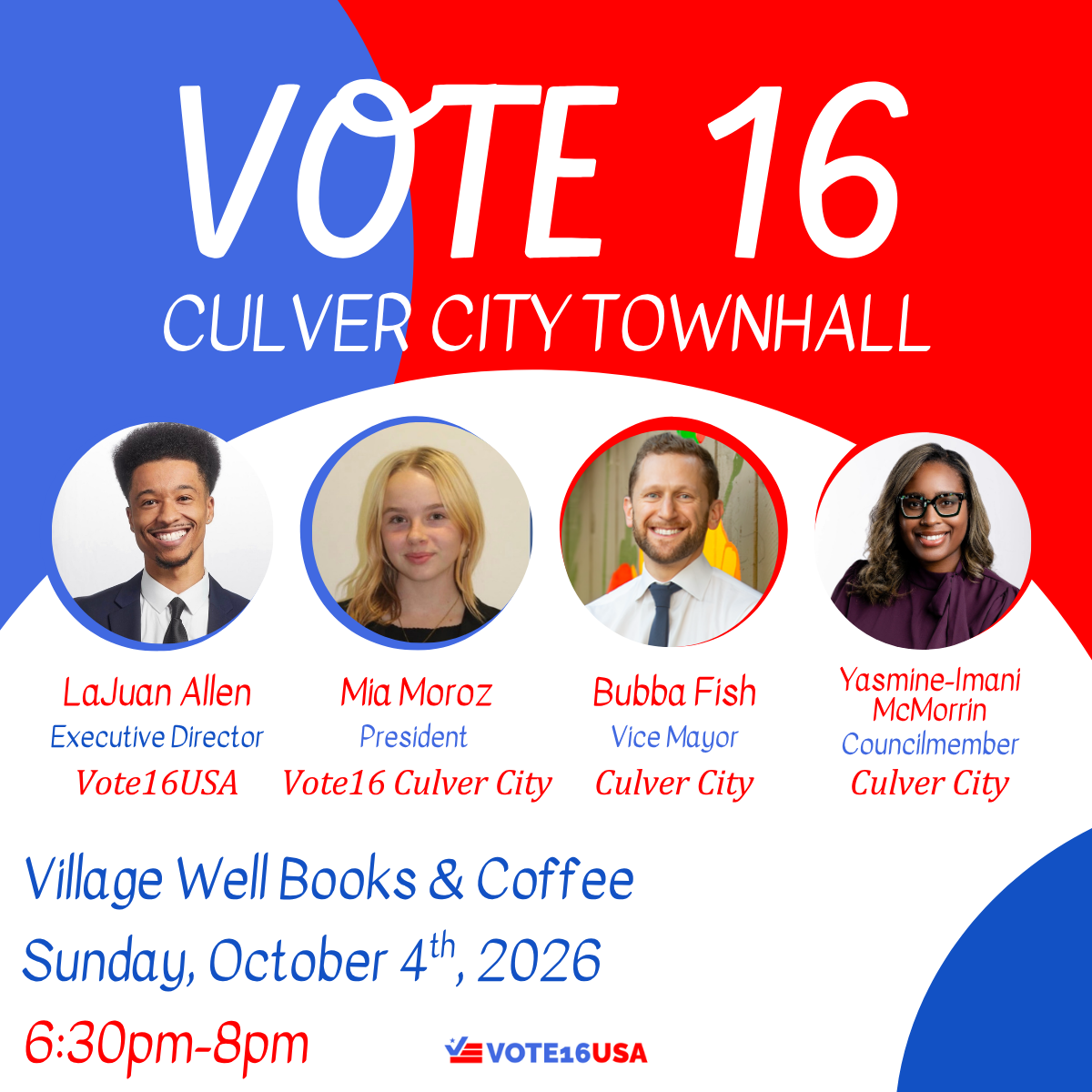 Tomorrow at 6:30PM: you’re invited to join our townhall at Village Well!