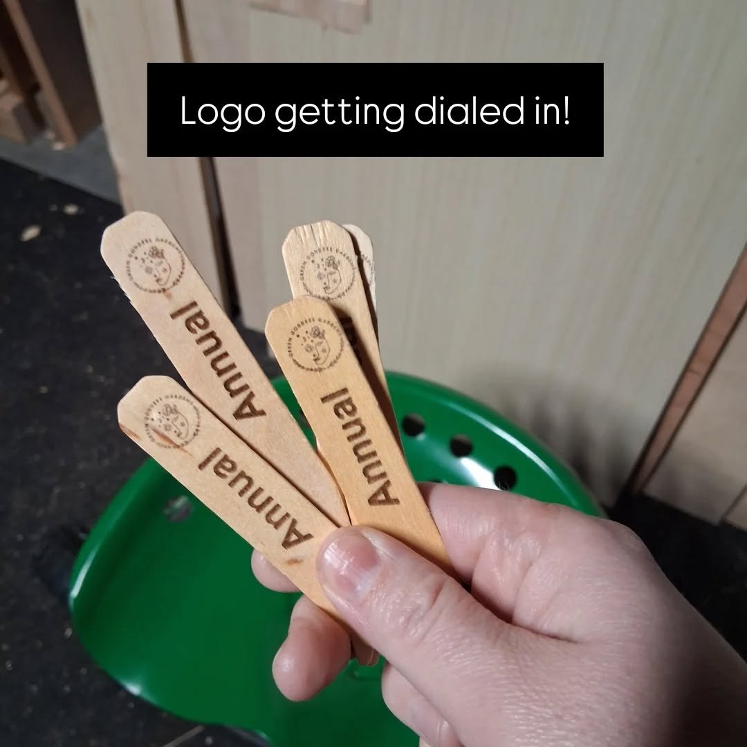 🍃Getting the new tag process dialed in!🍃

My original jig broke on me since I'm in production mode. So had to make a new one, made some improvements for functionality. 

Now getting the logo dialed in with the laser a new learning curve!

I will ha