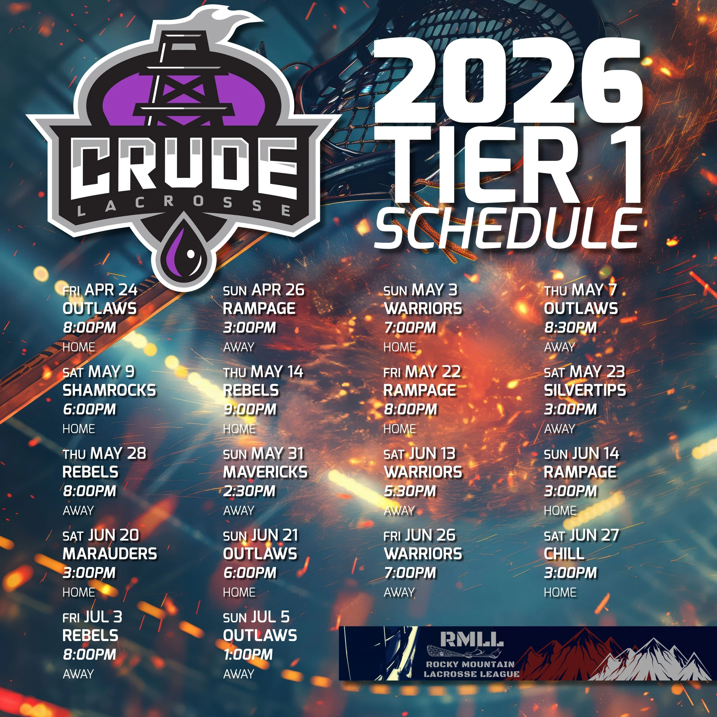 Tier 1 Game Schedule 