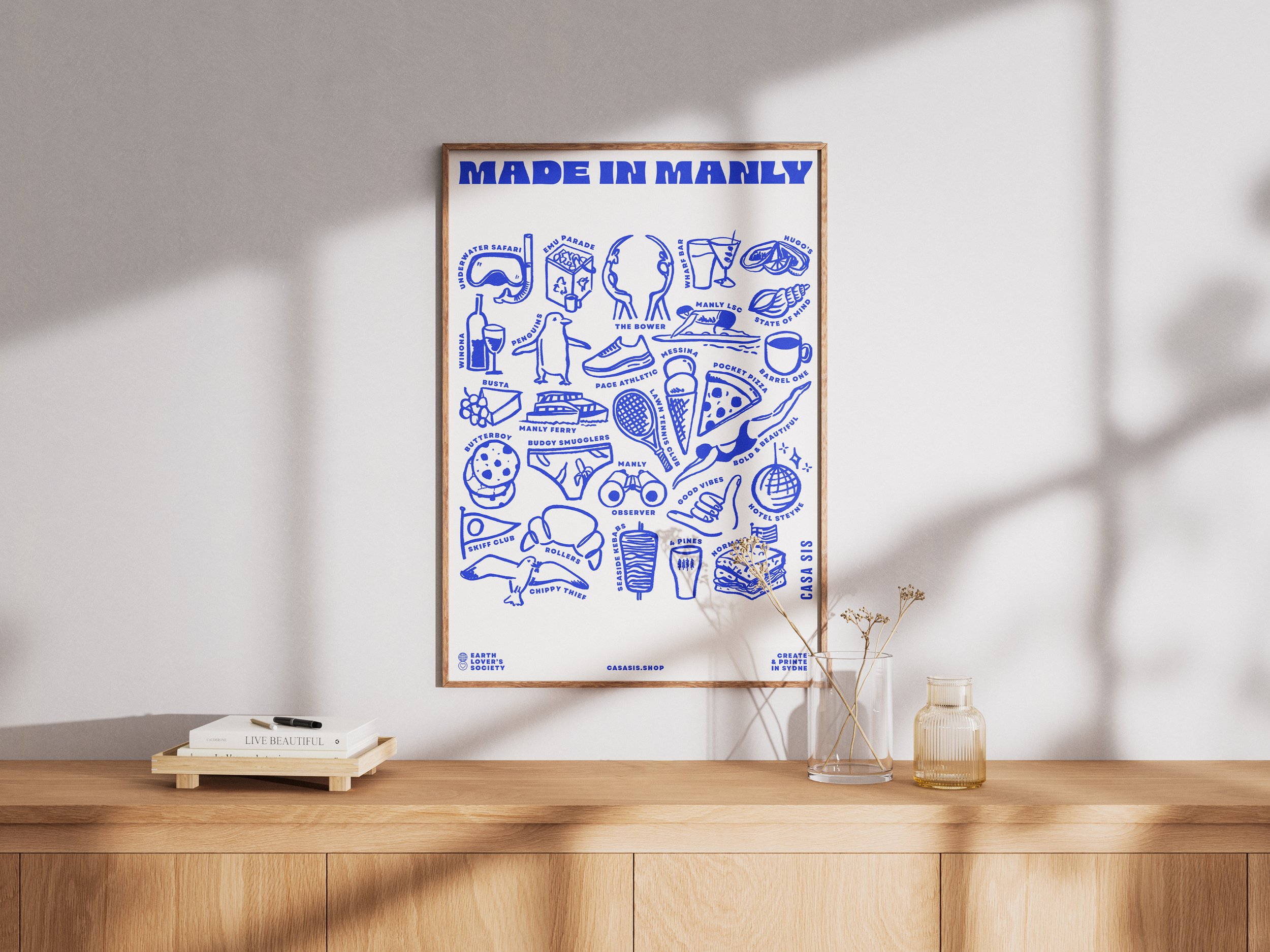 *PRE-ORDER* Manly A2 Poster - Blue
