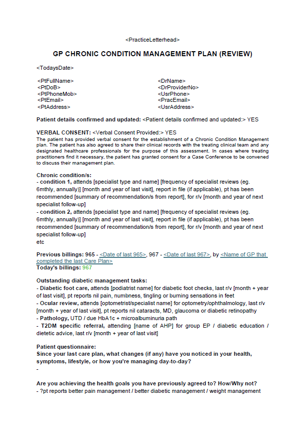 GPCCCMP Review Template