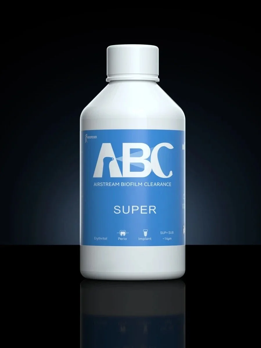 "Super" Air Polishing Powder - Erythritol + 0.3% CHX 14 microns (120g per Bottle)