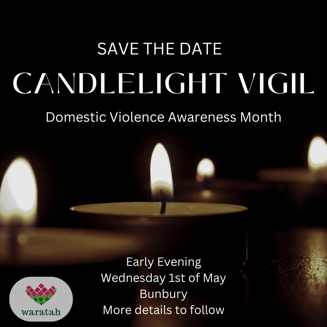 Save the Date!

We are holding the Candlelight Vigil again this year! 
Join us to remember those who have died and the ones left behind due to domestic and family violence.

Together we can move our world into the future we need! Free of Domestic Fam