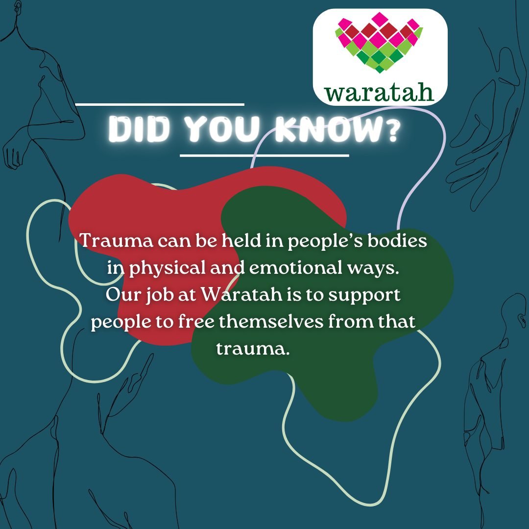 Our Counsellors are guided by Somatic therapy techniques. Exploring how the body expresses deeply painful experiences, applying mind-body healing to aid with trauma recovery.
For further information please visit our website: waratah.asn.au
or
Call us