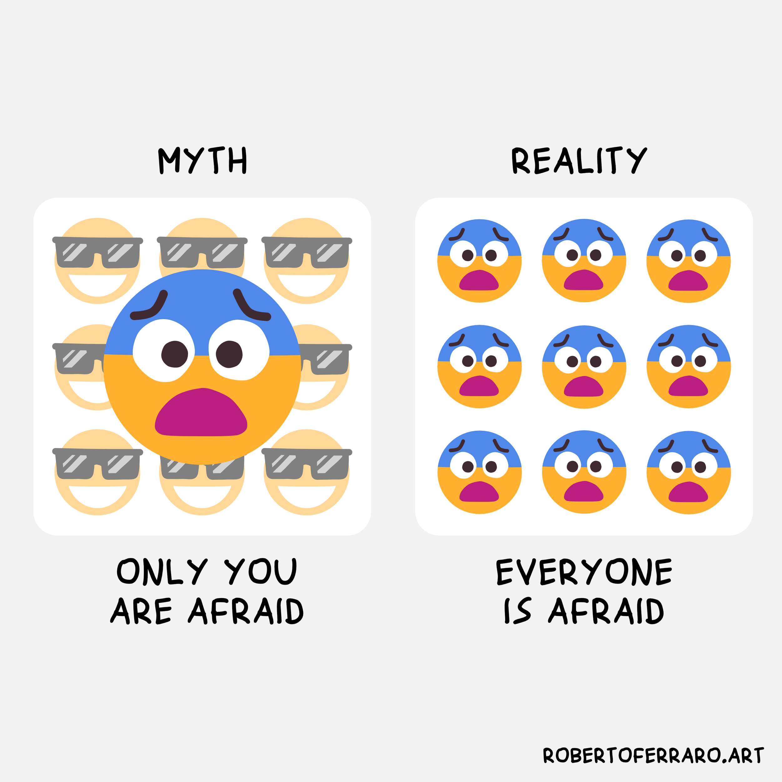 Emoji Cool vs Fearful – Everyone Is Afraid