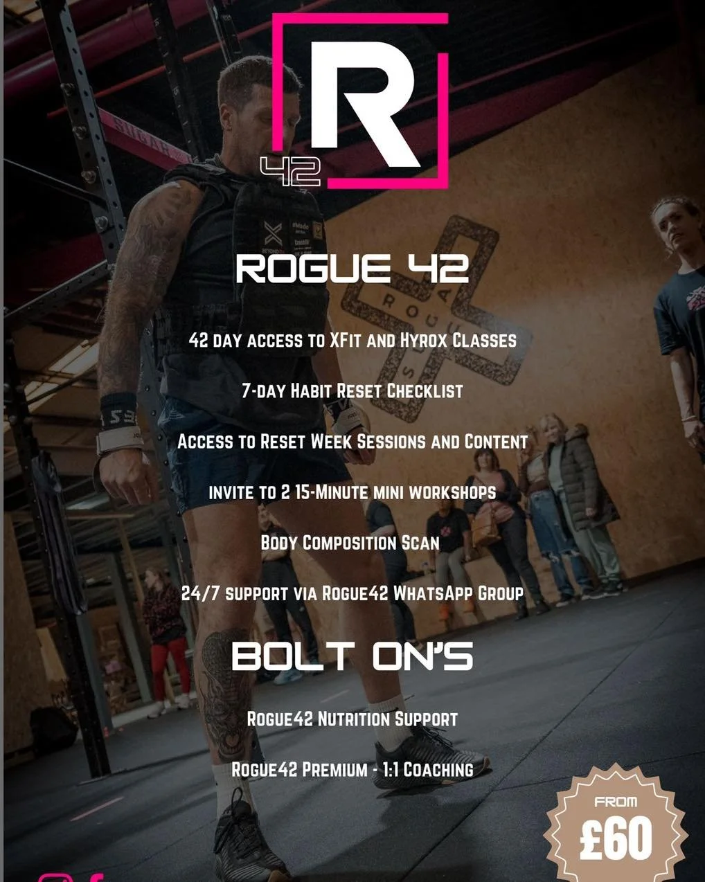 Rogue42 

Sugar Rogue&rsquo;s 42 day reset programme

Whether you&rsquo;re looking to challenge yourself in 2026, interested in trying something new or simply in need of a full reset then look no further.

The team have come together to build a progr