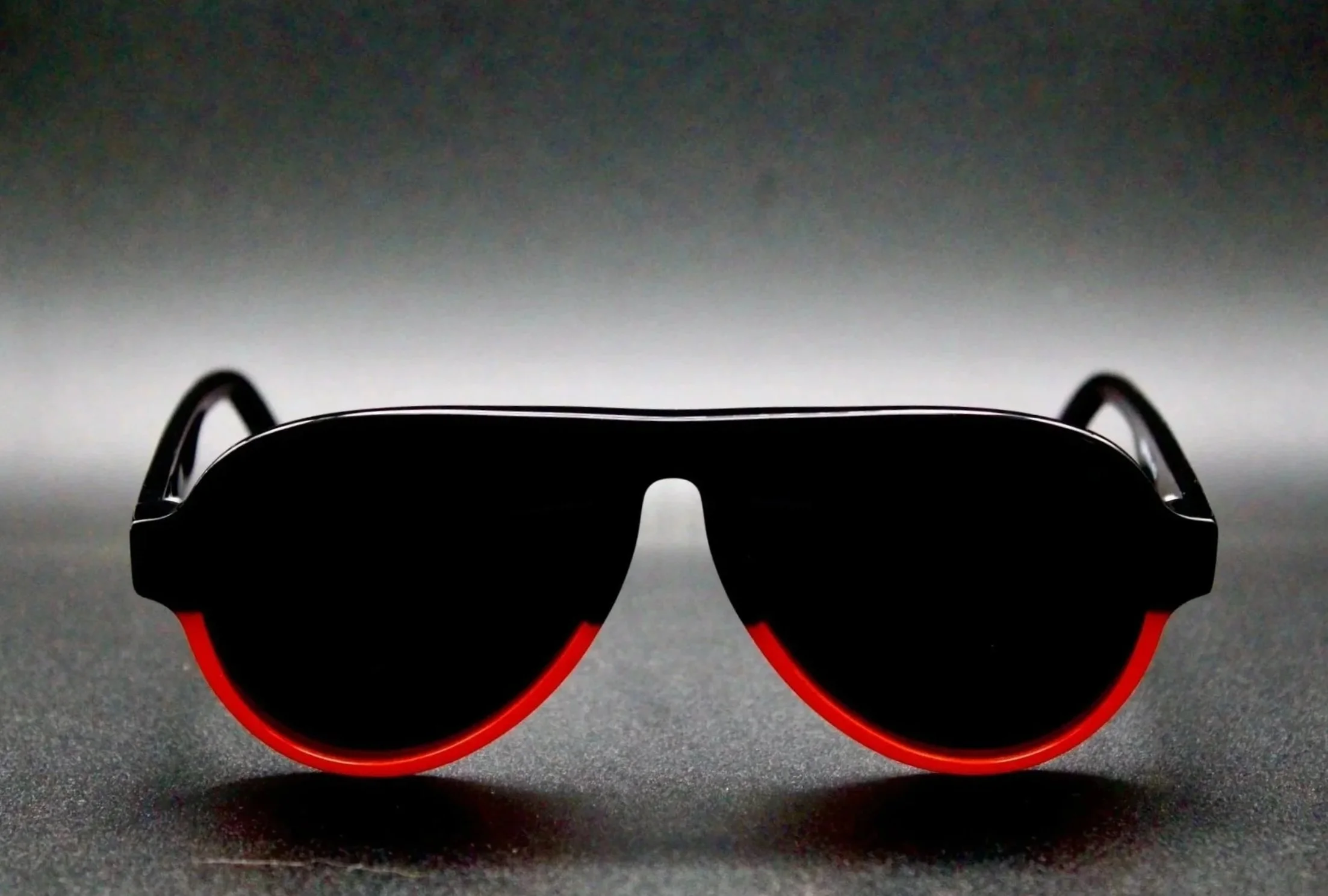 Go Black and Red Aviator Shades