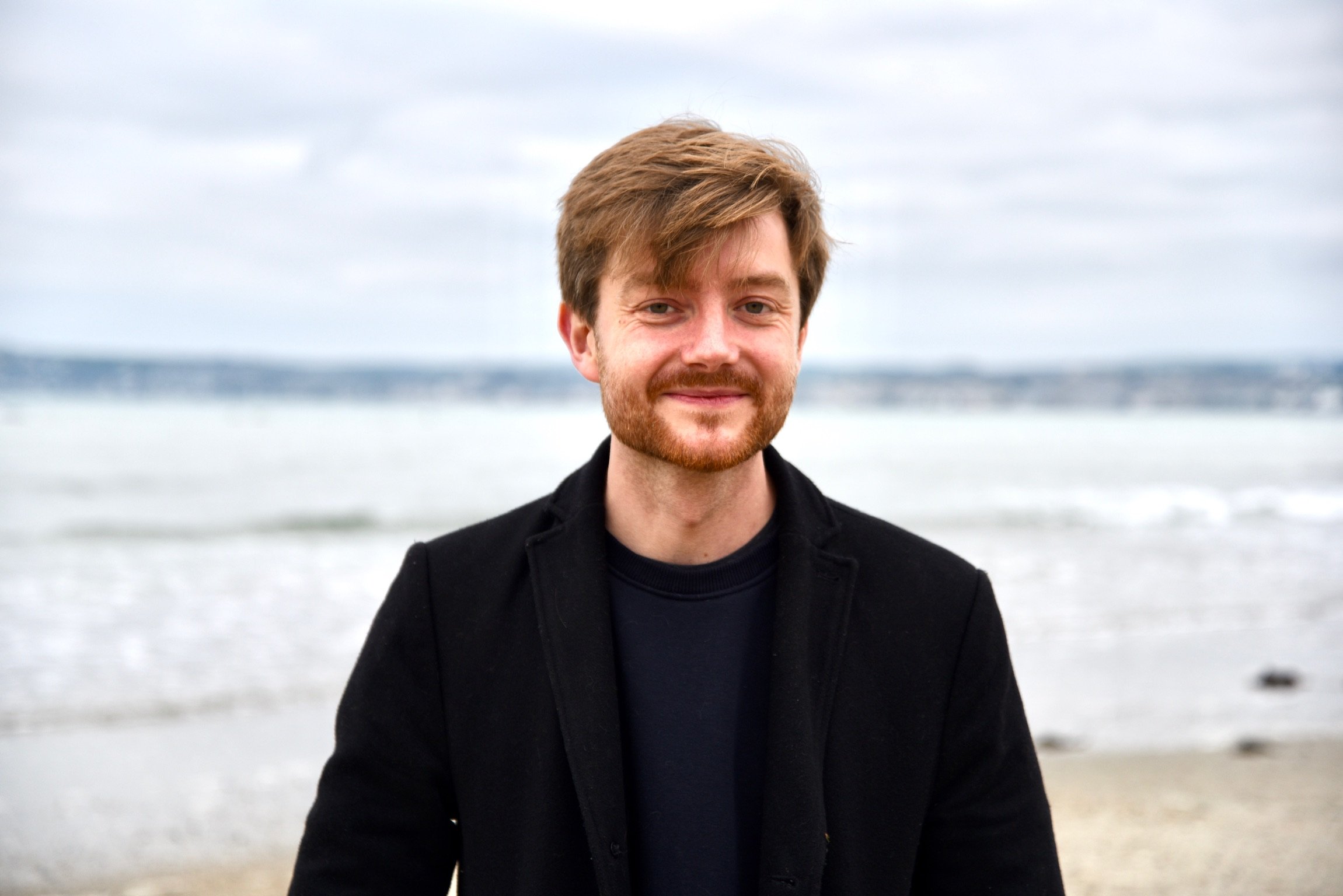 Nick Lauener, a pianist, composer and piano teacher in Edinburgh, stands in the scottish countryside
