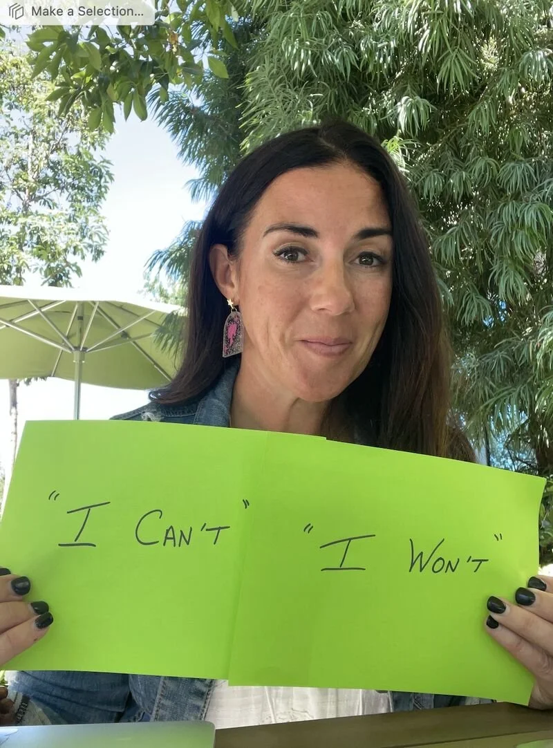 Is it that you can't or you won't?