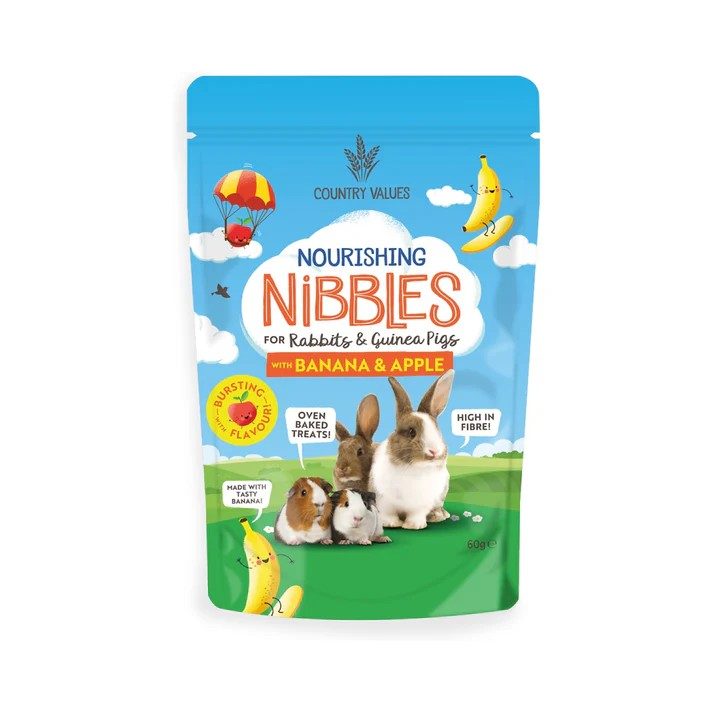 Country Values Nourishing Nibbles Banana & Apple Treats 60g