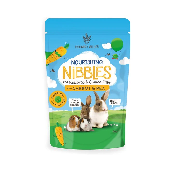 Country Values Nourishing Nibbles Carrot & Pea Treats 60g