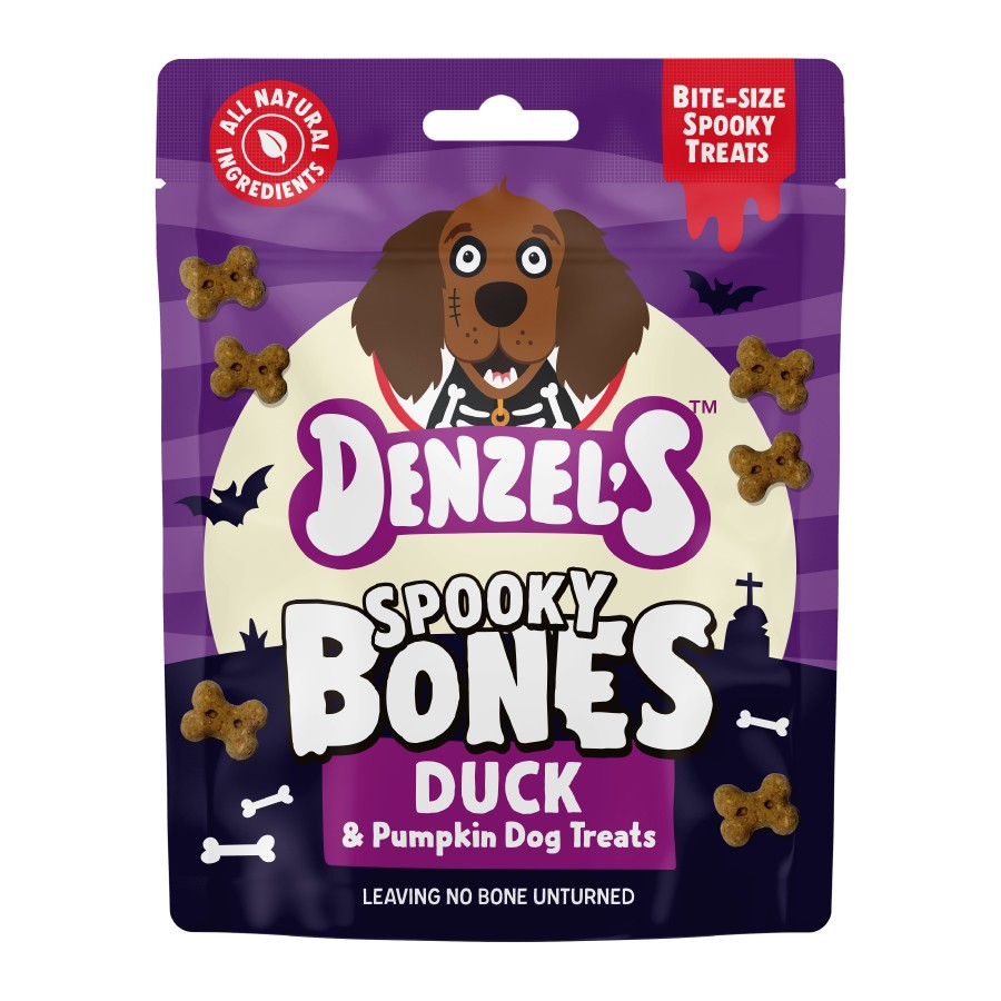 Denzel’s Spooky Bones Duck and Pumpkin Dog Treats 90g