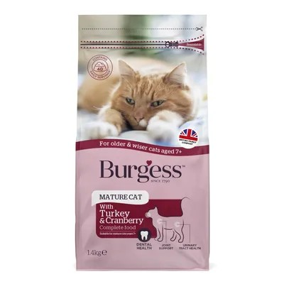 Burgess Mature Cat with Turkey & Cranberry 1.5kg