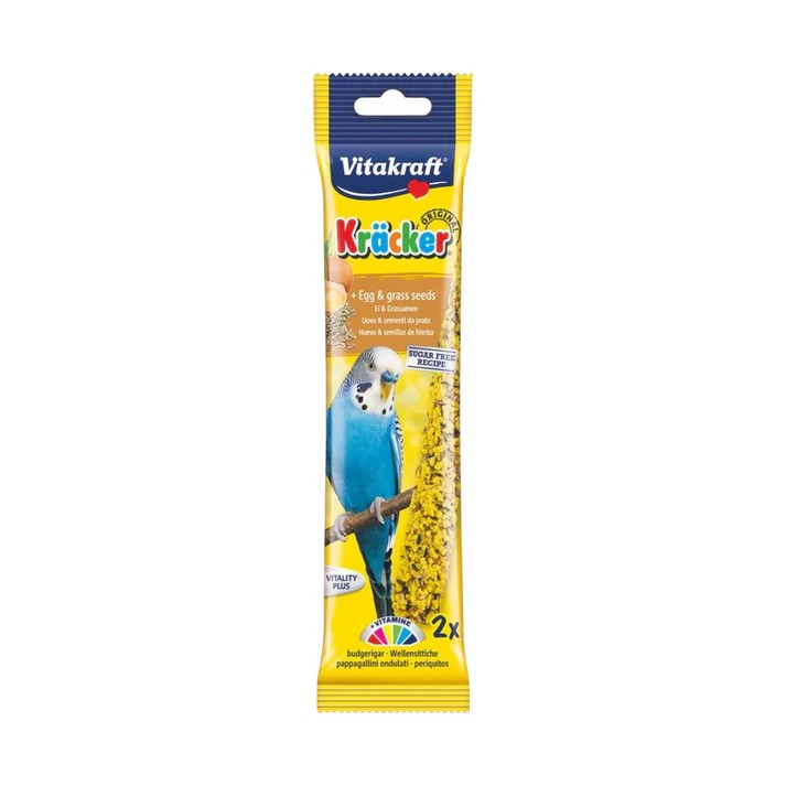 Vitakraft Budgie Stick Egg & Grass Seeds 60g