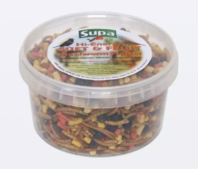 Supa Hi-Energy Suet & Fruit Mealworm Platter 500ml