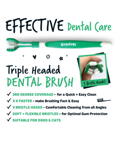 Bugalugs Triple Headed Toothbrush