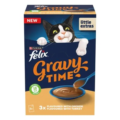 FELIX Gravy Time Chicken and Turkey 6 x 40g