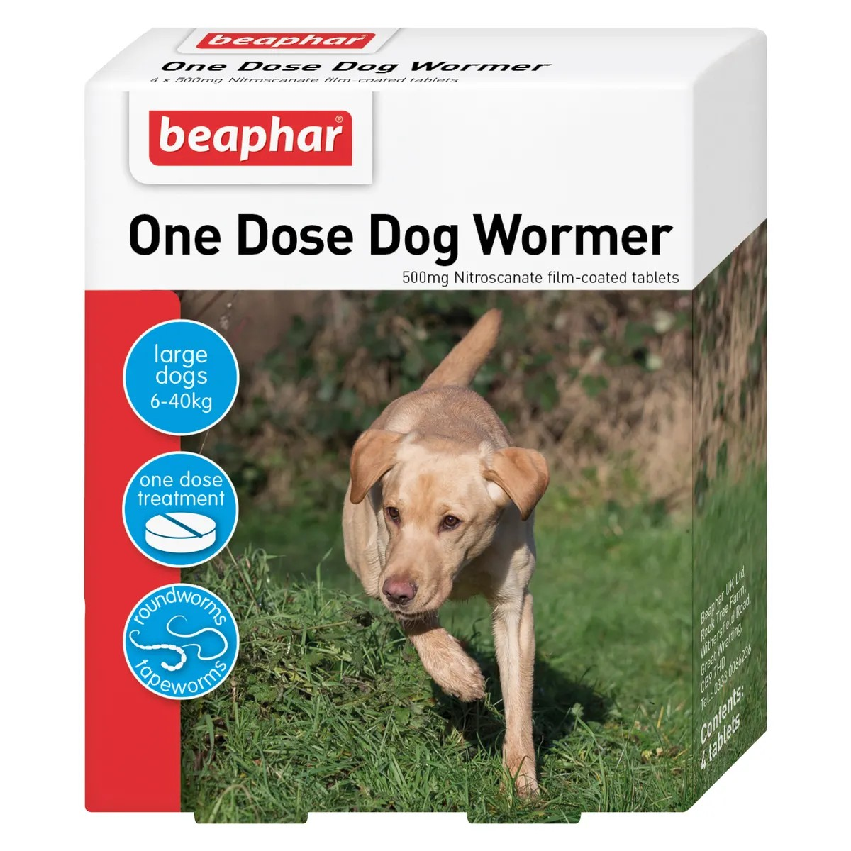 Beaphar One Dose - Worming Tablets for Large Dogs