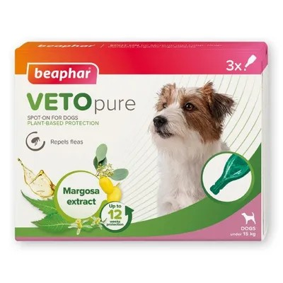 Beaphar VETOpure Plant-Based Protection Flea Spot-On for Dogs (<15kg)