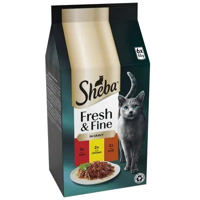 SHEBA® Fresh & Fine in Gravy Mini Pouches 6 x 50g