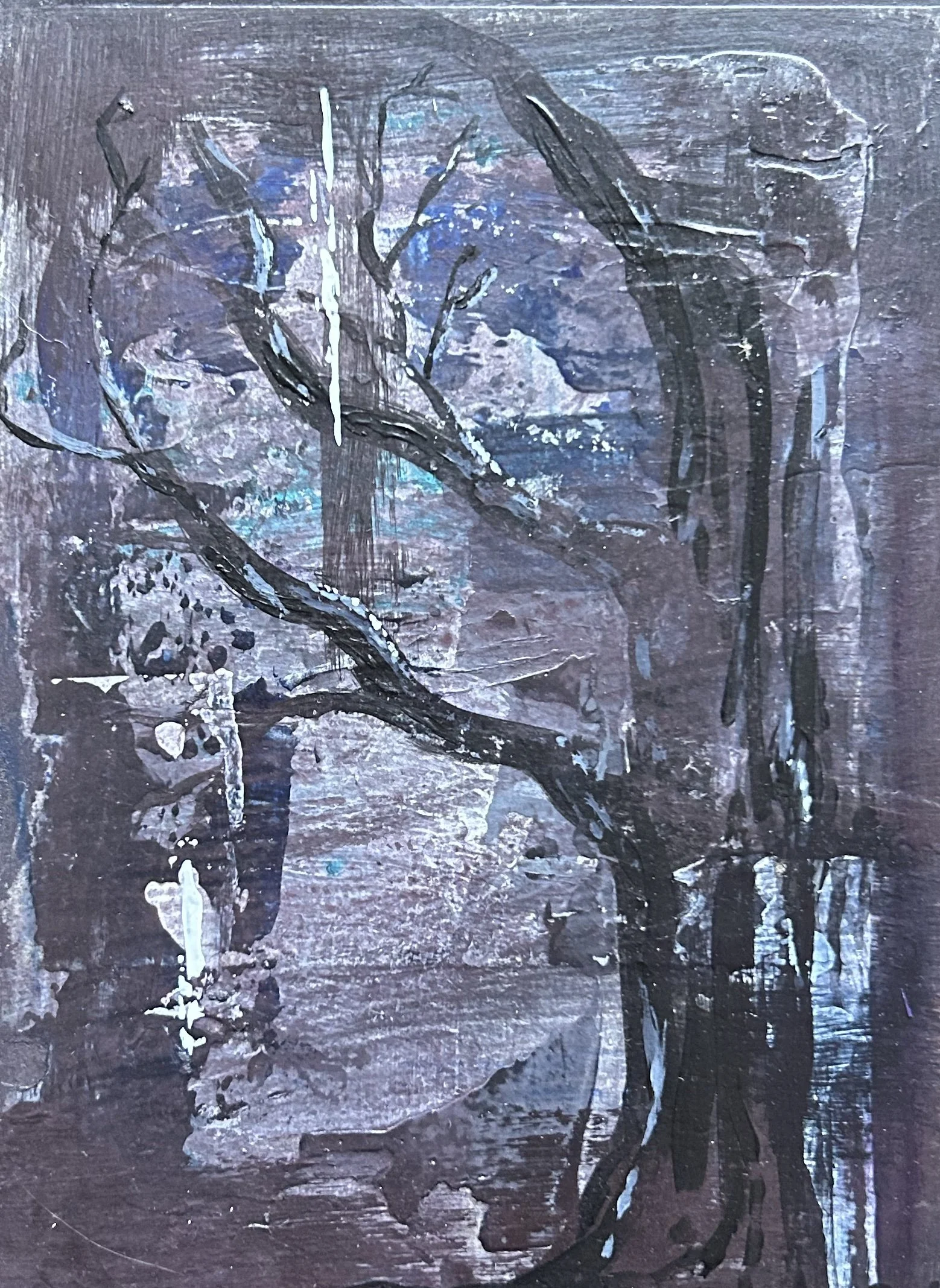 "Are you afraid of the dark" 30 x 25cm framed SOLD