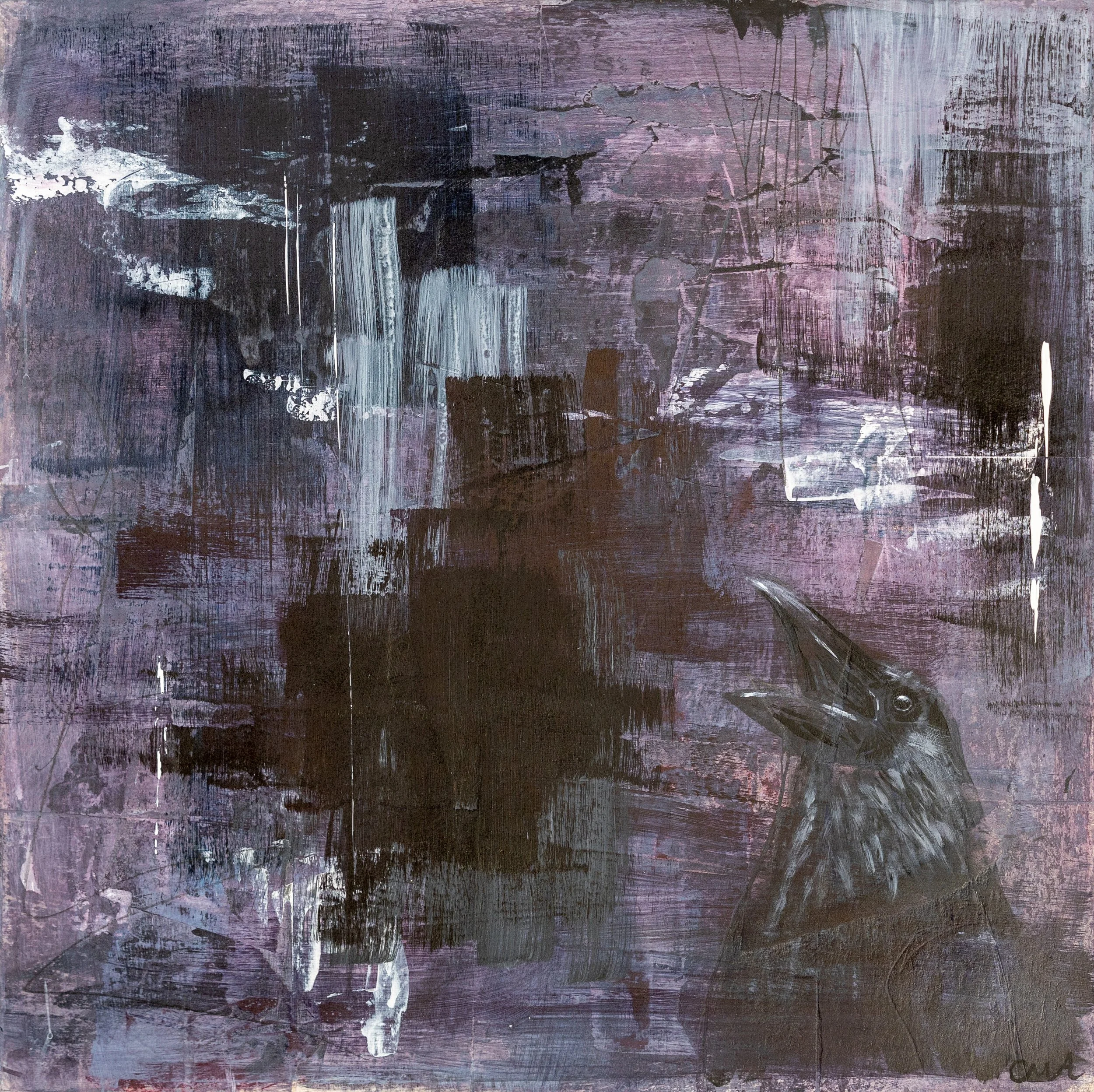 "It's bad luck to kill a crow" 45 x 45cm framed £350