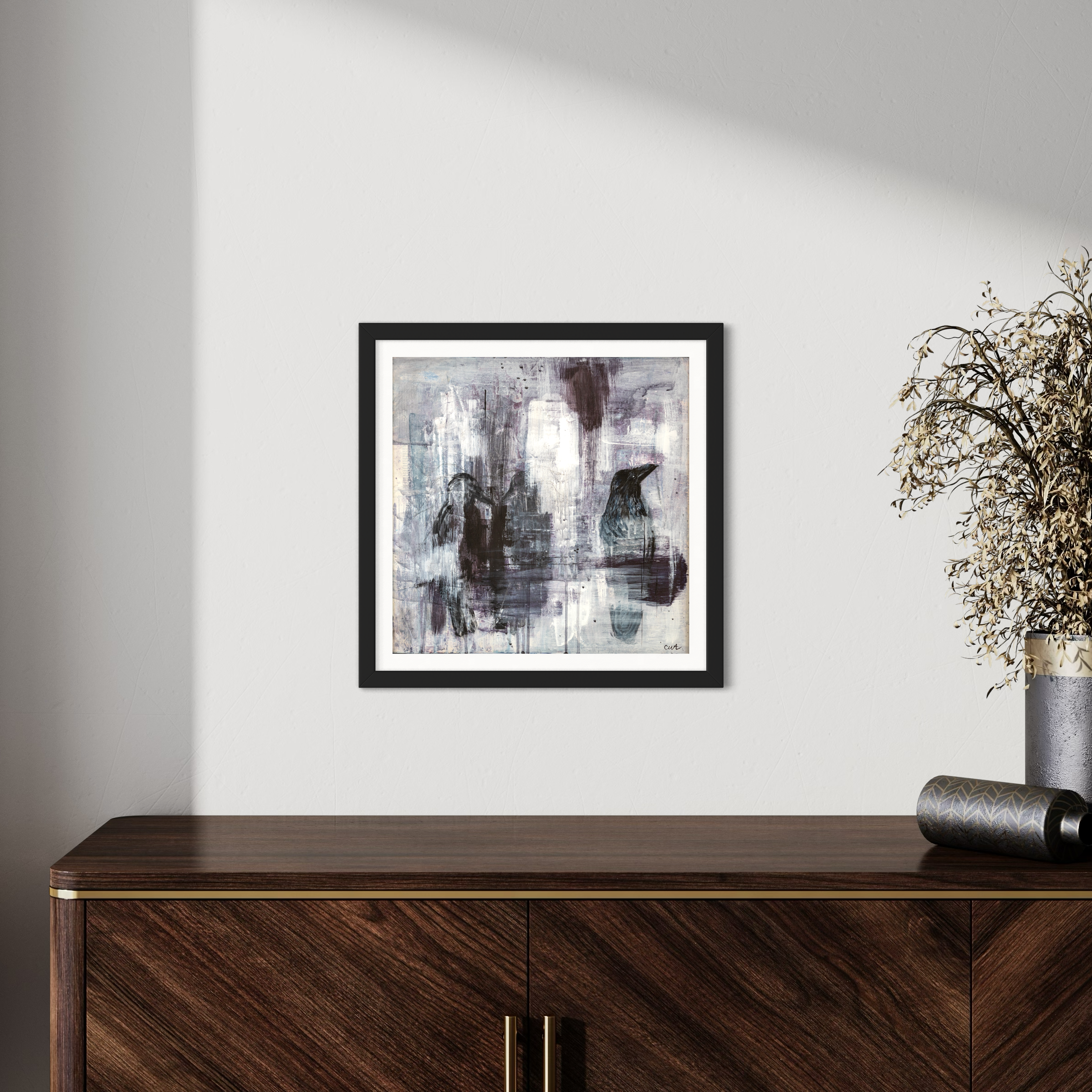 Crow art print for home. Art inspired by crows. Art for sale near me. Art for sale in Yorkshire