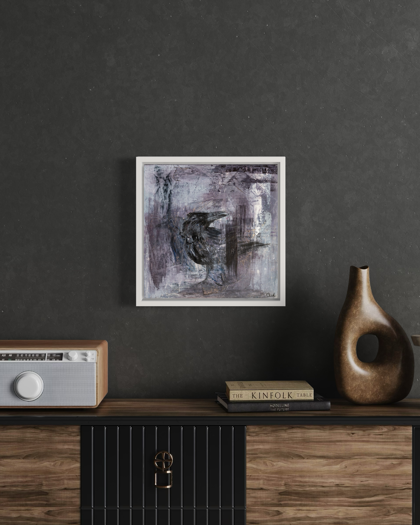 painting of crow. Painting inspired by crow