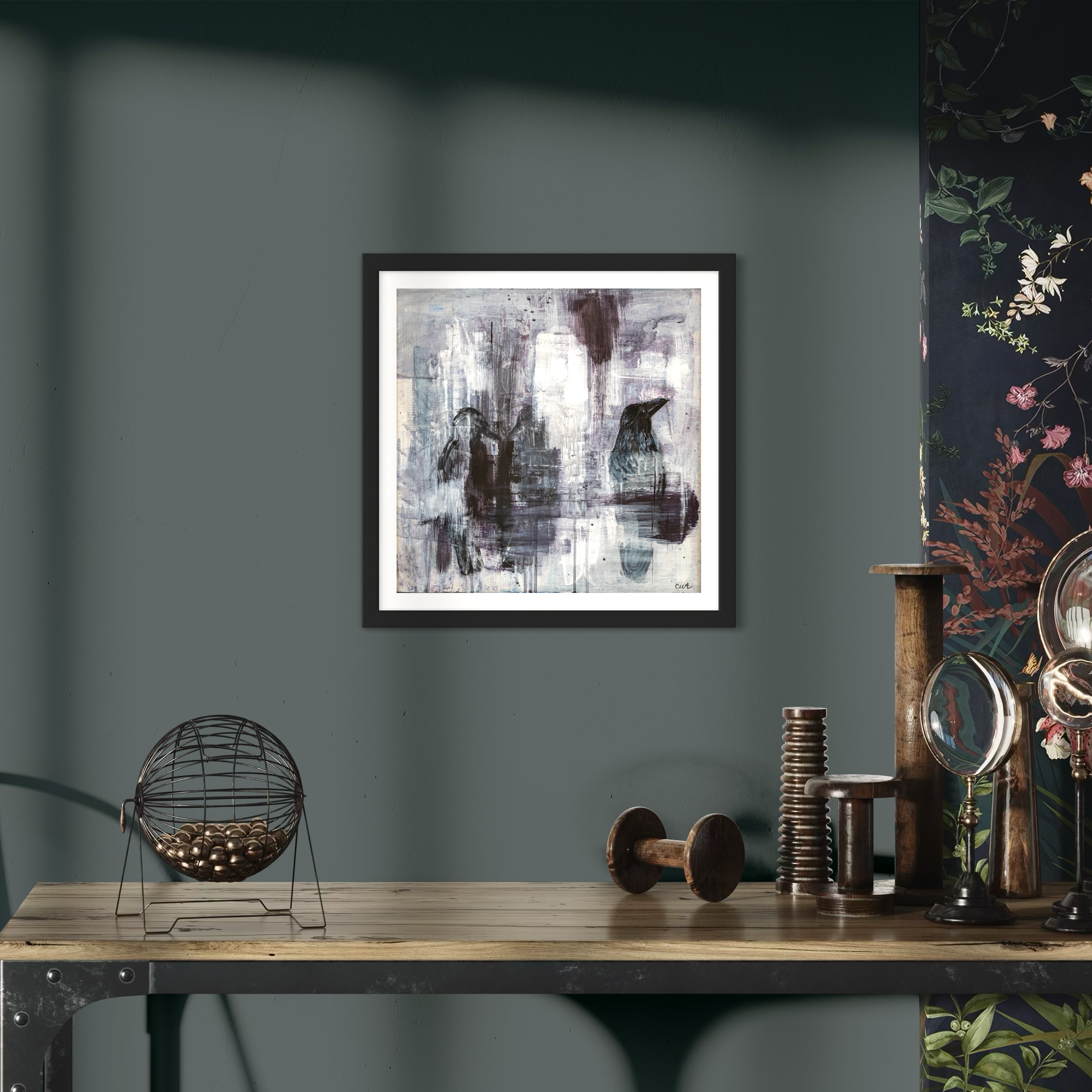 Art print for home interiors. Art for walls. Art inspired by crows.
