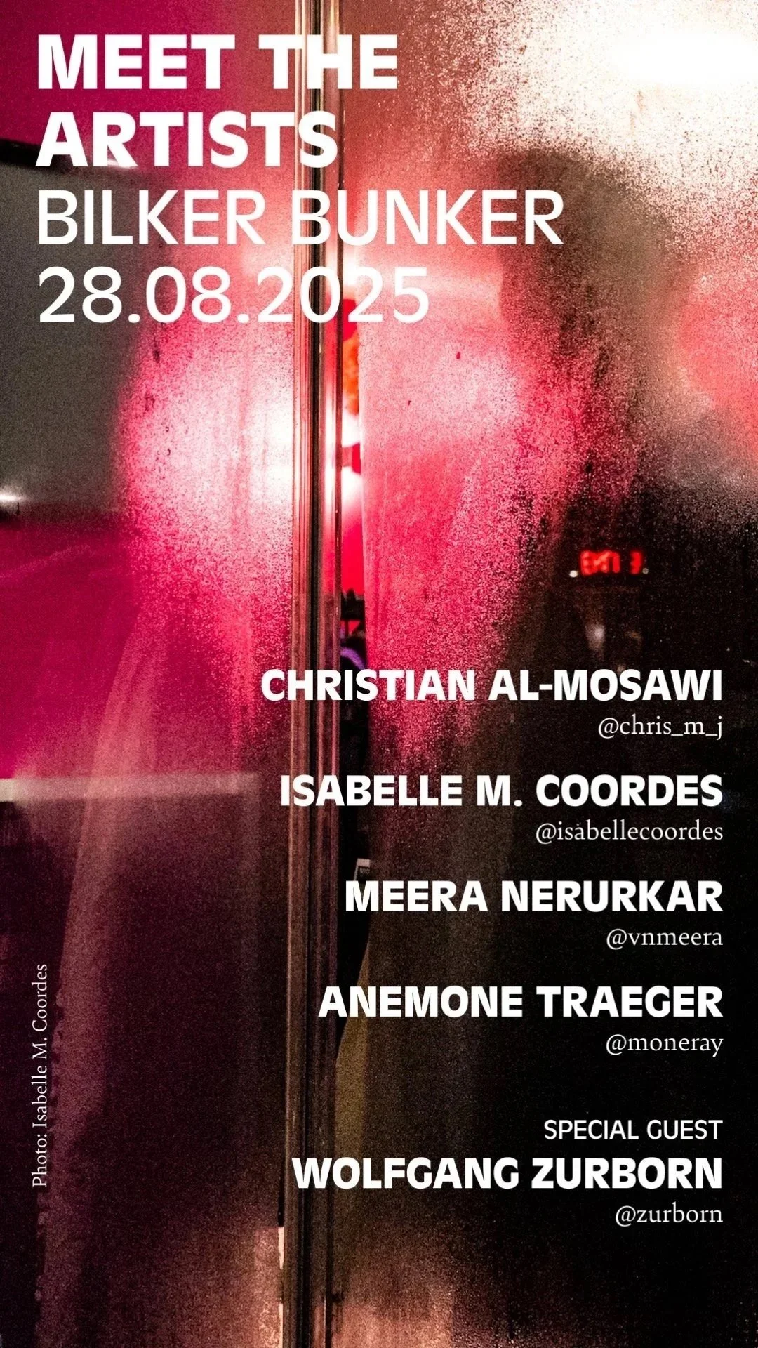 Invitation to our Artist Talk, Design by C. Al-Mosawi