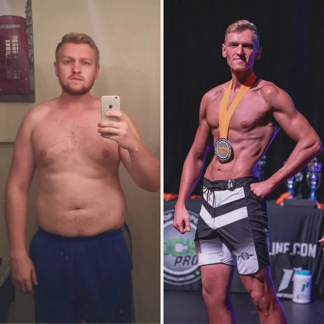 Duston Ferguson transformation with Stephen Beaugrand competing in the OCB natural bodybuilding with Stephen Beaugrand and Team Awkward.