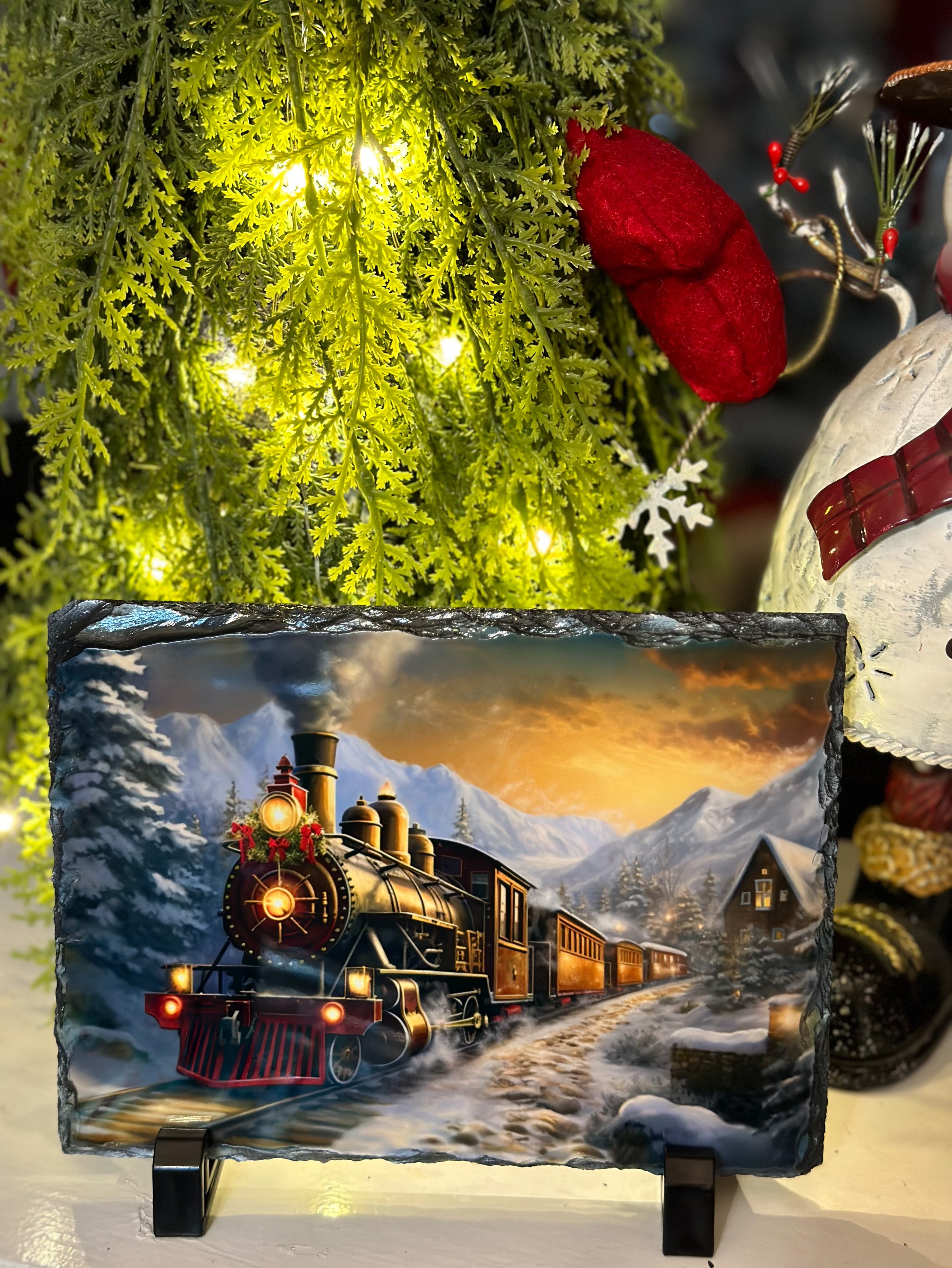 Winter Train Scene 7.5" x 5.5"