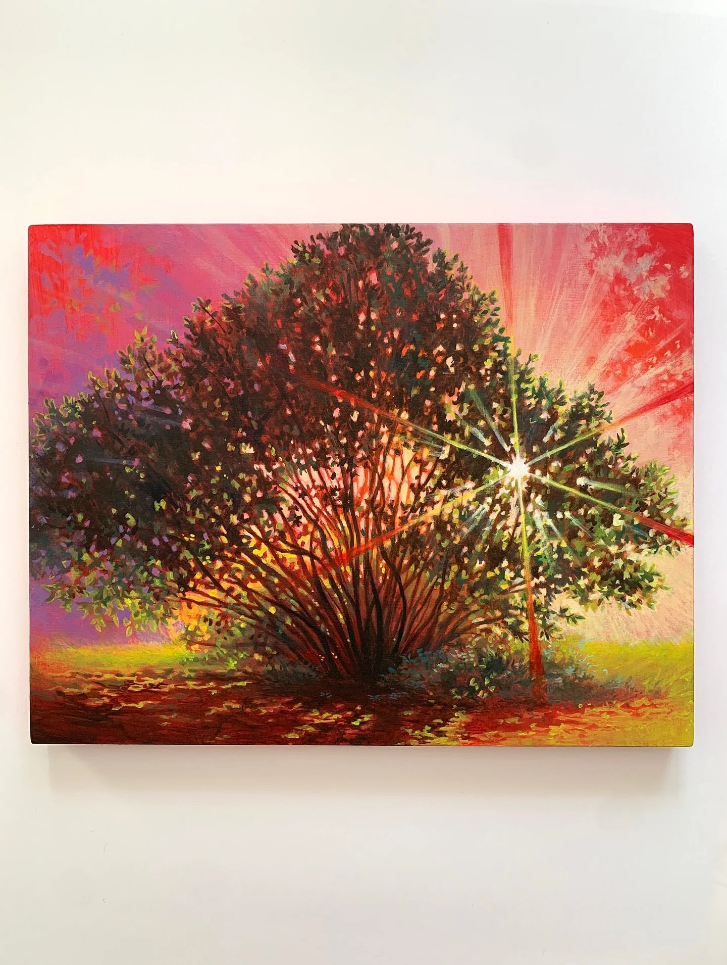 new painting!✨

Near Hidden
2025, 11x14 inches, acrylic on panel

I&rsquo;m really fond of my brushwork in this one, I really let myself be loose and applied it more thickly than I usually do in some areas. The color palette is also a lot of fun, eve