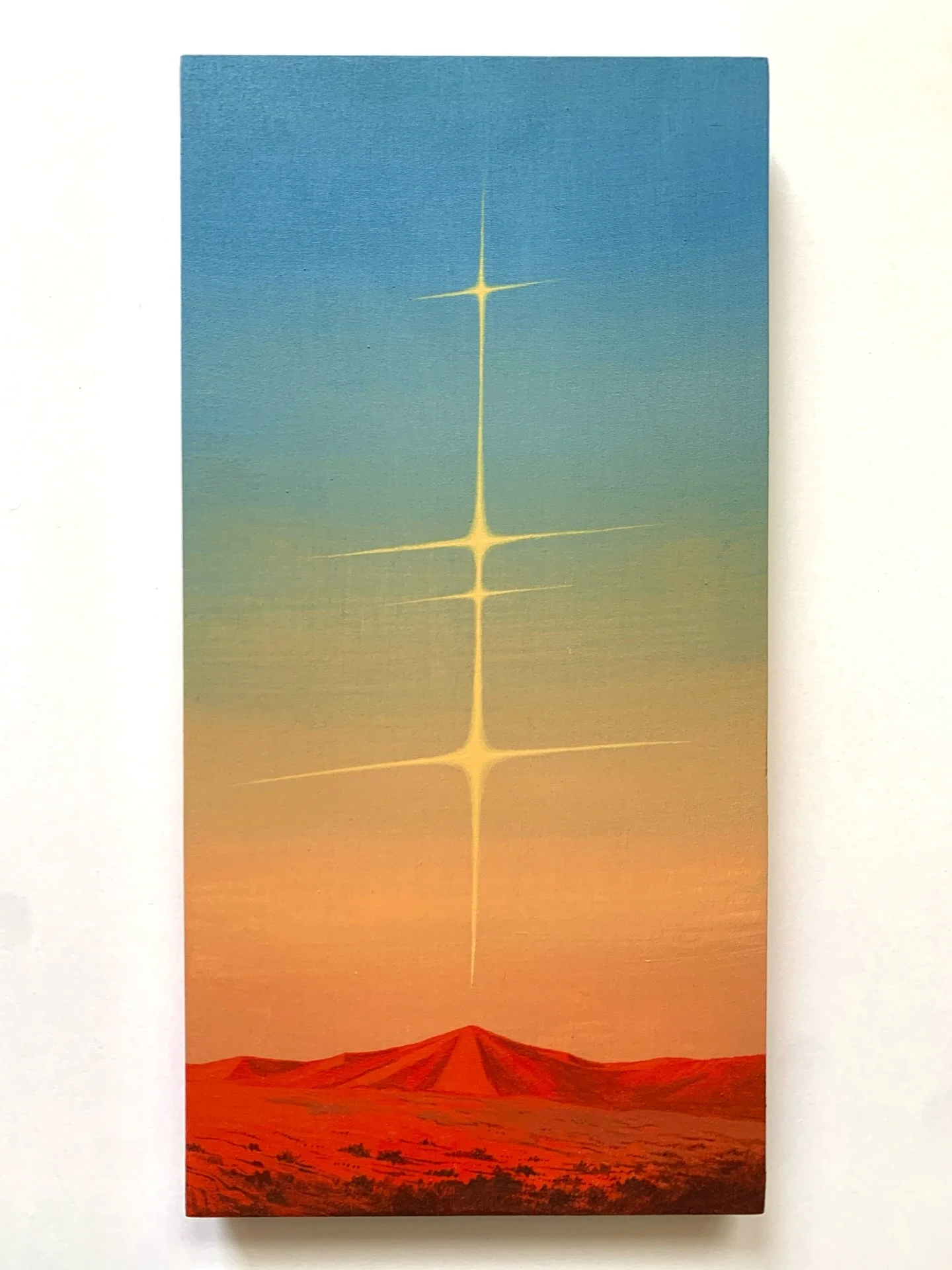 Angel Observer
2026, 6x12 inches, acrylic on panel

orange and blue complementary palettes have my whole heart🧡🩵