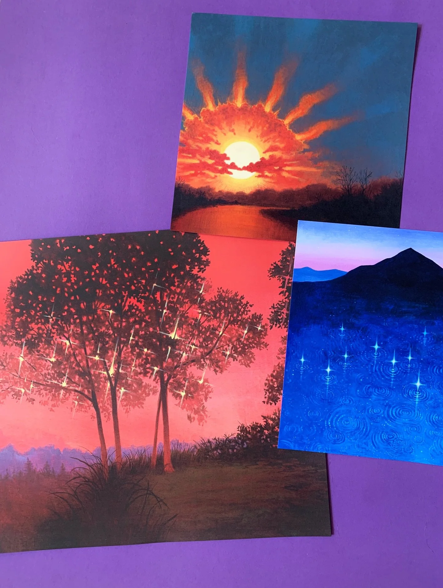 shop update is live!
🌷parkerparrella.etsy.com

3 NEW Prints
Sun Bloom 8x8, Blue Mountain Dancers 8x8, and Unseen Path 11x14

NEW Sticker Packs
Big Dreamscapes Pack - contains 10 dreamscape paintings turned stickers (compare to the Little Dreamscapes