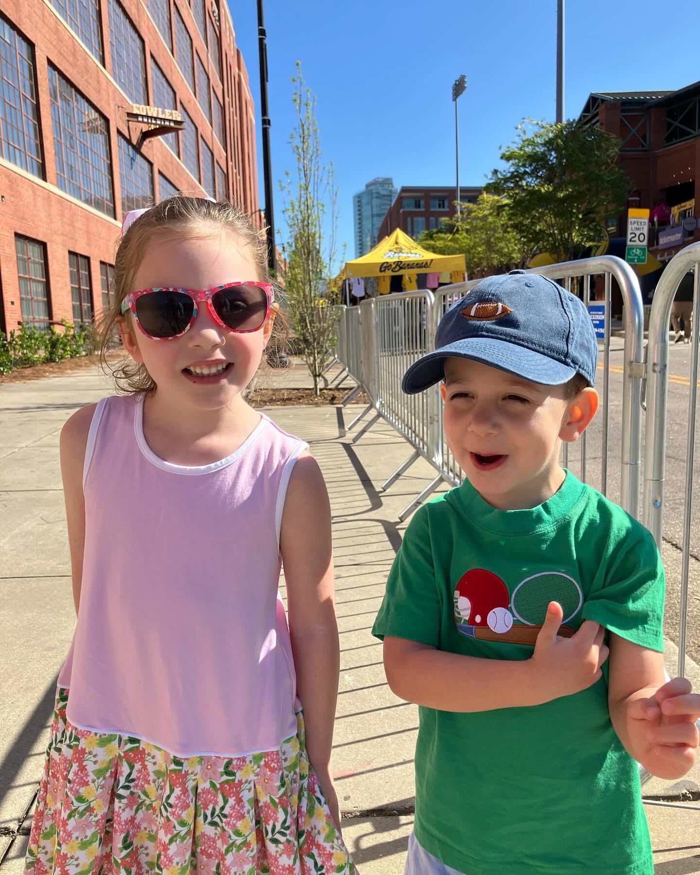 We had a blast out @durhambulls with @thesavbananas today! Could not have asked for better weather or better company! 
#bananaball 
#durham 
#dadlife
