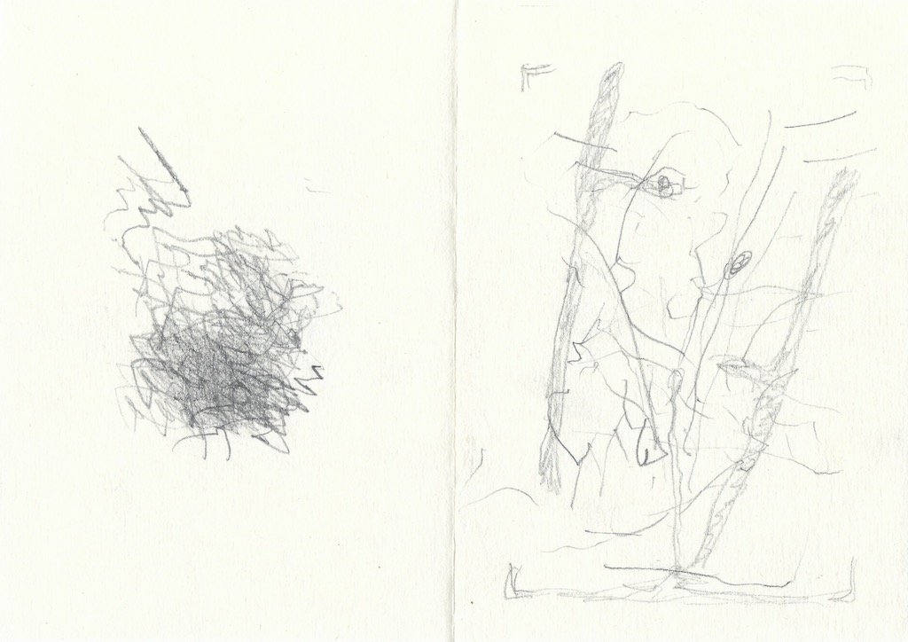 08_Original drawing pg 1 from %22The Importance of Being Loxton%22_2022_pencil on acid free paper_5.8 X 8.3 inches.jpg