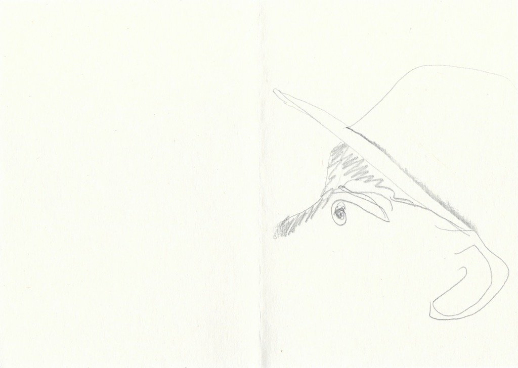 09_Original drawing pg 2 from %22The Importance of Being Loxton%22_2022_pencil on acid free paper_5.8 X 8.3 inches.jpg