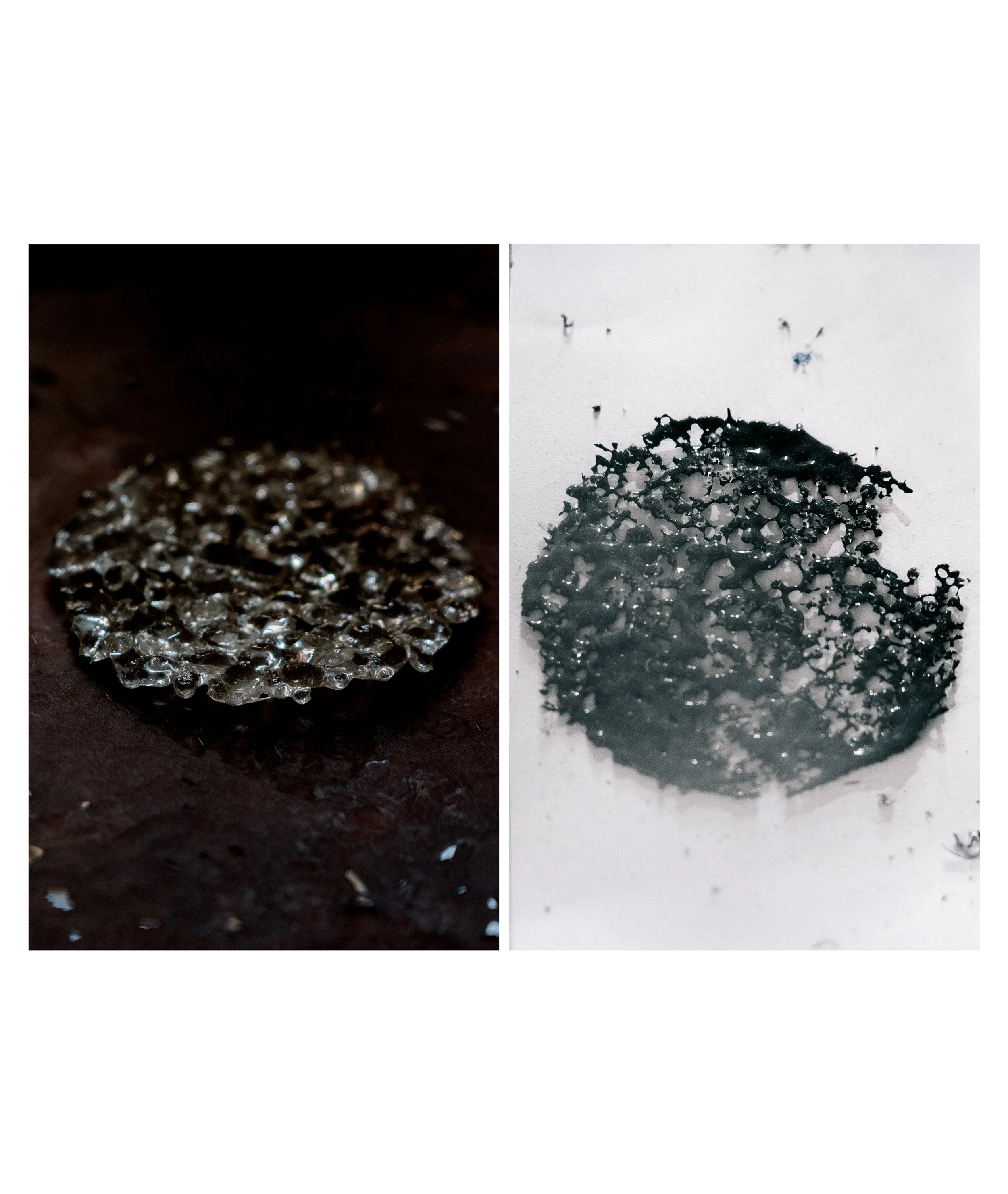 Mélanie Faucher artiste peintre verrier dans son atelier dédié au travail du vitrail