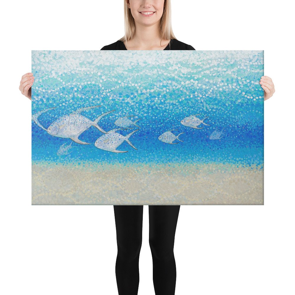 Swimming With Fish Canvas Print 24x36 5.jpg