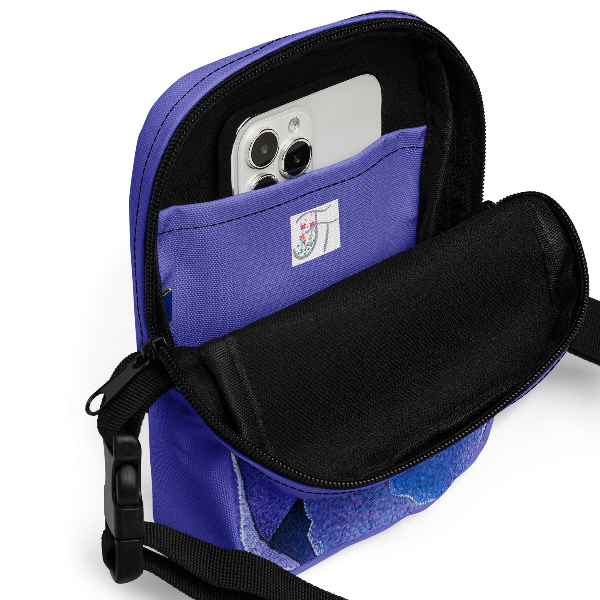 Purple Hydrangea Utility Crossbody Bag 07.jpg