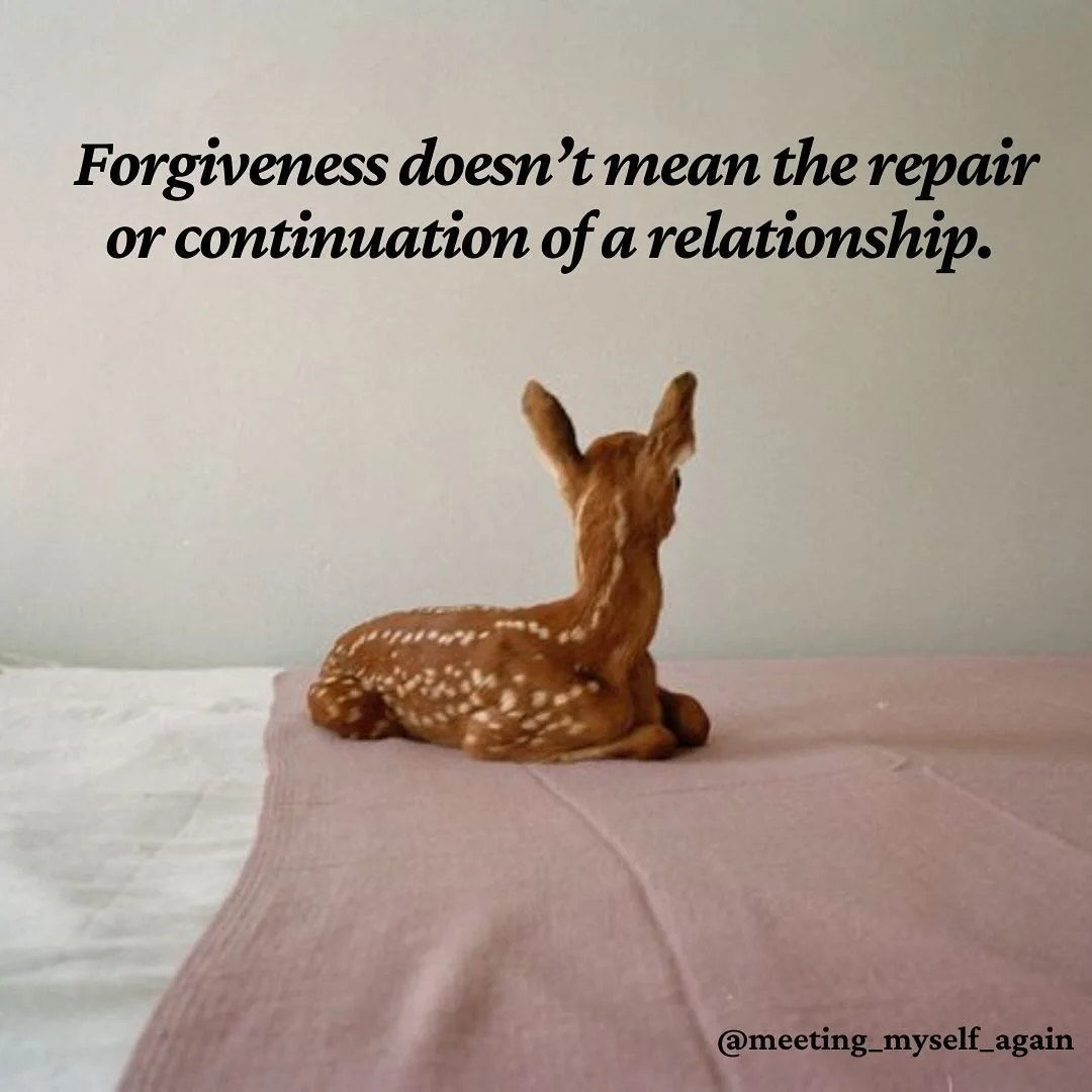 I&rsquo;m thinking so much about forgiveness recently, and honestly I&rsquo;m so in awe of the work I see my clients &amp; loved ones doing around forgiveness&hellip; like I bow down to this stuff FR 😩 🕯️ I believe acknowledging and unmapping hurt 