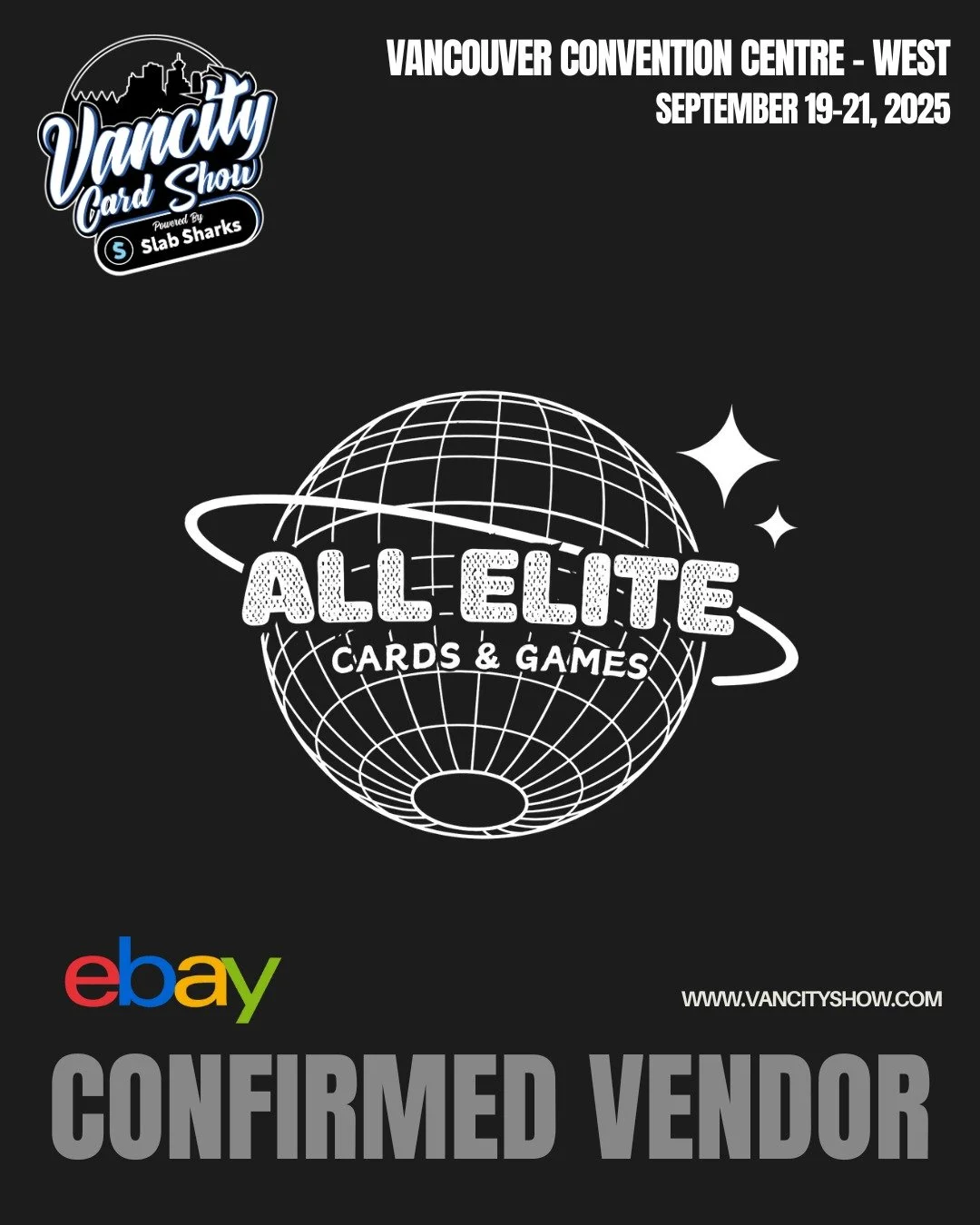 🔥 Vendor Announcement! 🔥
We&rsquo;re thrilled to welcome @all.elite.cg to the Vancity Card Show!

Based in the heart of Nanaimo, BC, @all.elite.cg is a go-to destination for everything trading cards and console gaming. Whether you're a seasoned col