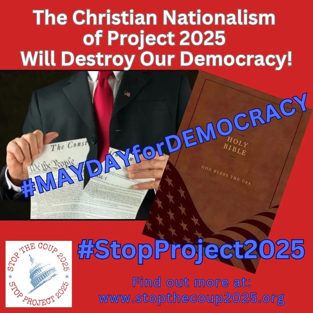 Starting off #MAYDAYforDEMOCRACY with our new short report on #Project2025 and #ChristianNationalism.  More to come!
#StopProject2025