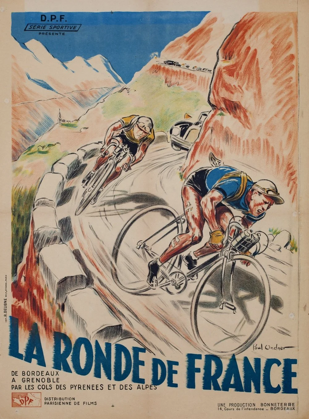 PT-200198 - Le Ronde de France - Historic Race post WWII  to determine organizer of TdF - 58x79cm 2.jpeg
