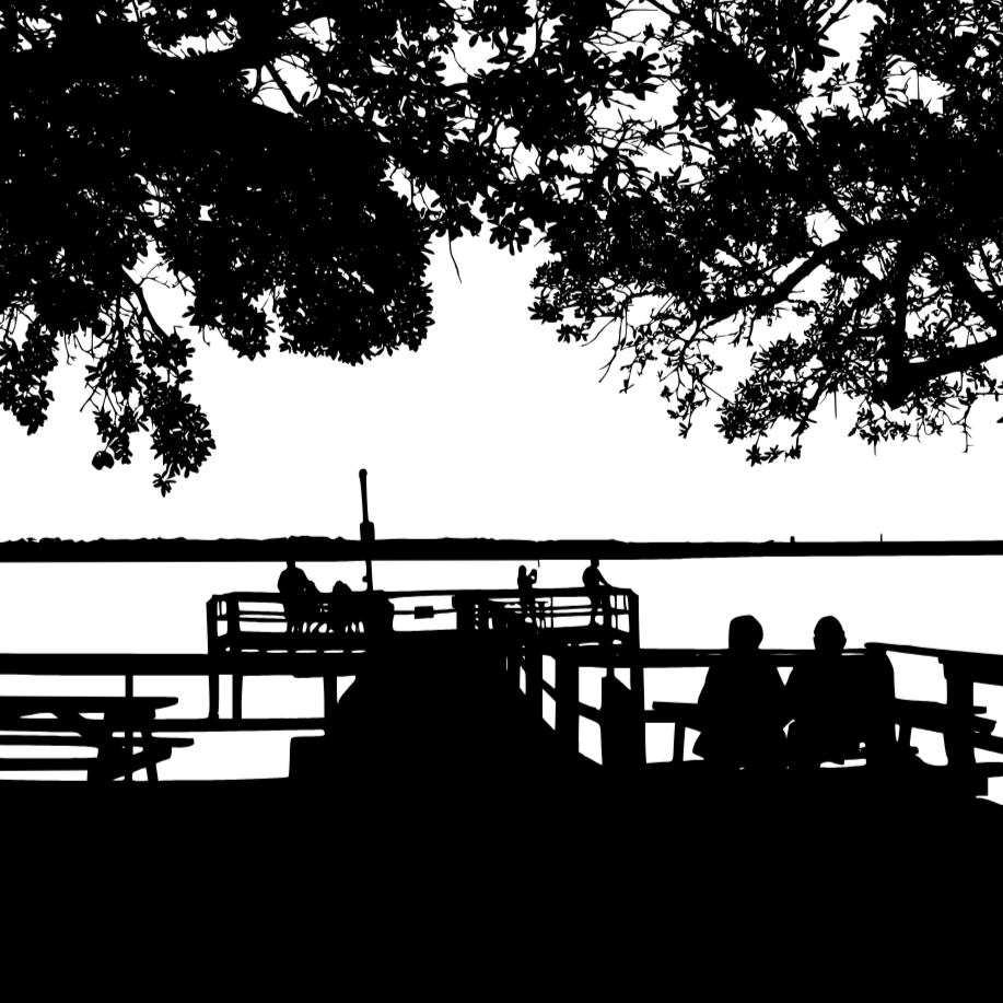 Pirate treasure map with mountains, islands, palm trees, sailing ship, anchor, skull and crossbones, compass rose, and other pirate symbols in brown and beige tones.
