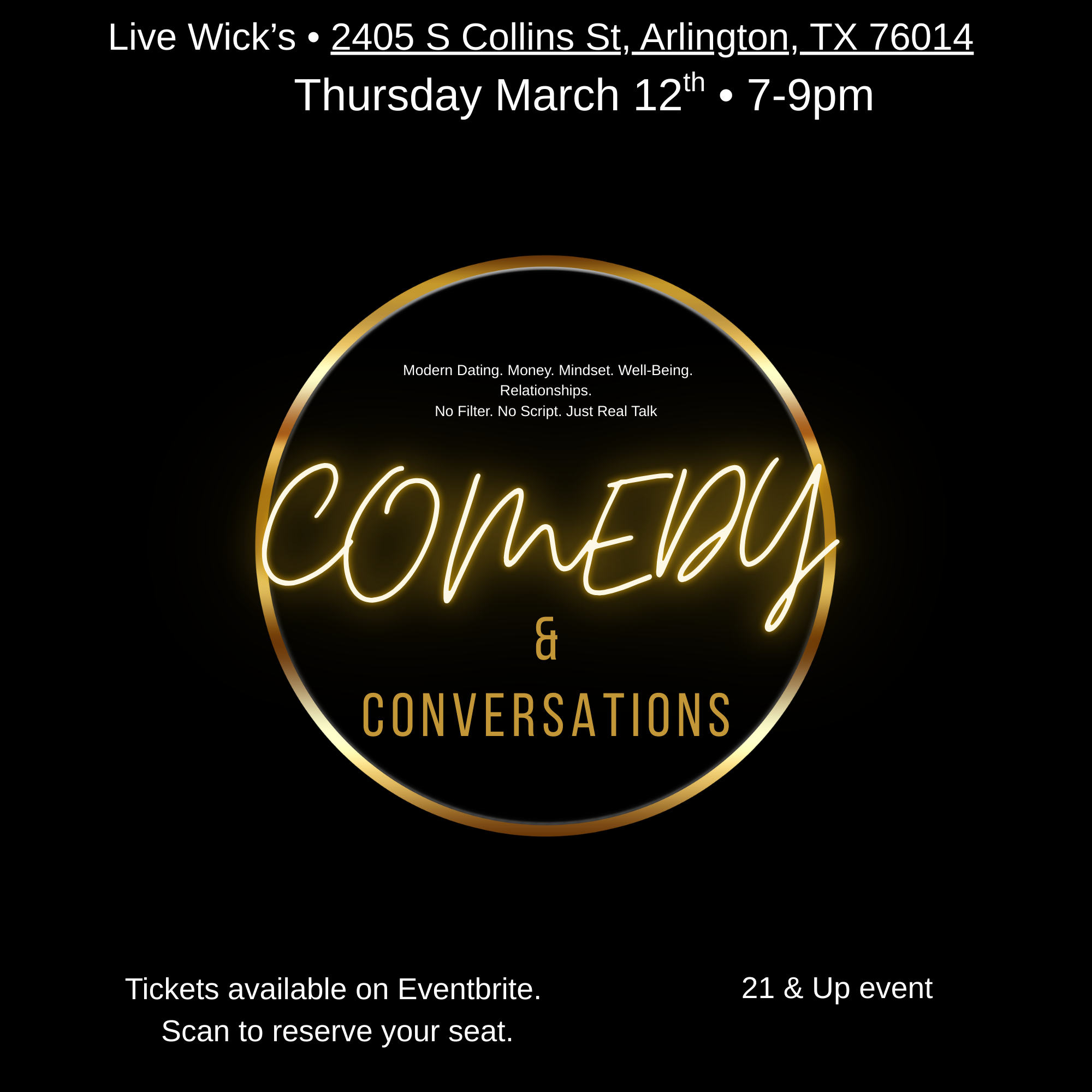 Comedy & Conversations – Live Experience