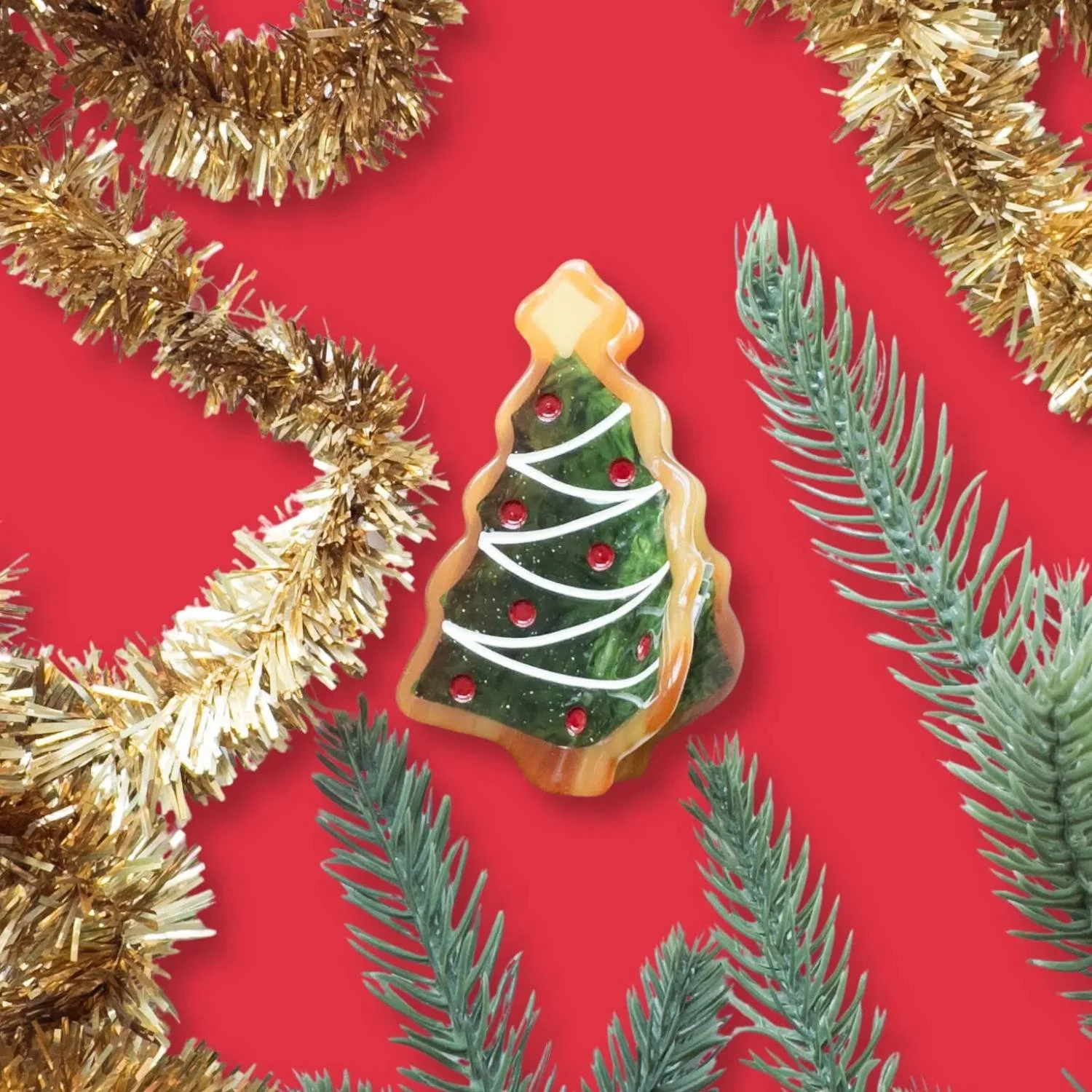 Jenny Lemons Limited Edition Holiday Cookie Hair Claw Clip Gift Set Holiday Christmas Tree Hair Claw Clip