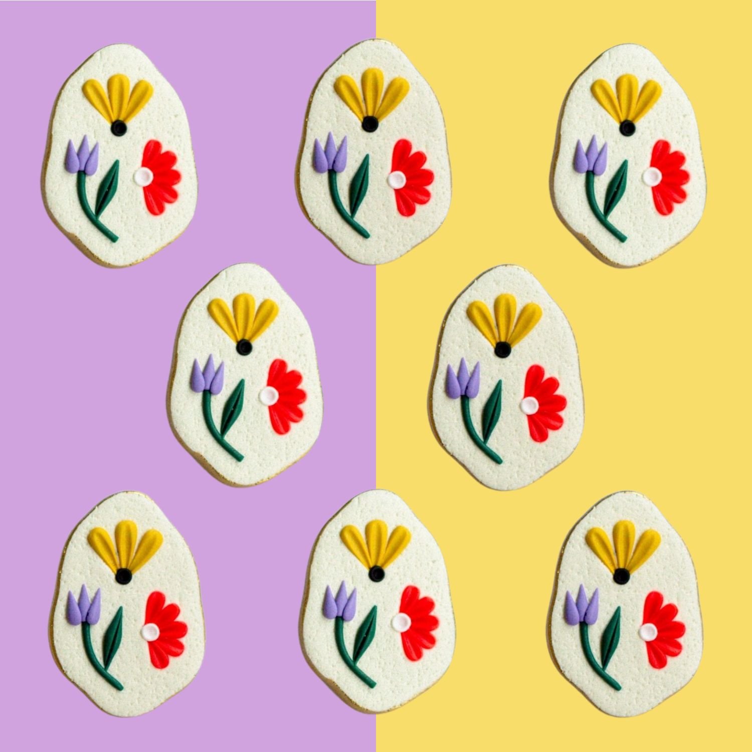 Slow Day Studios Handmade Polymer Clay Organic Gold Edged Oval Teardrop Floral Jewelry Stud Earrings Studs